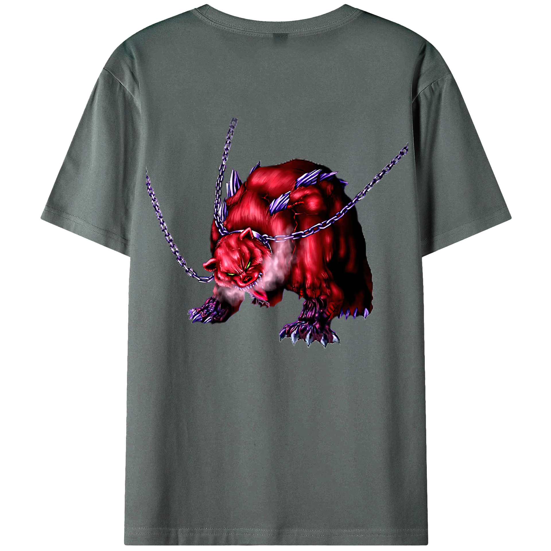 （画像用） 遊☆戯☆王 Yu-Gi-Oh! 綿100％ メンズ半袖Tシャツ（バックプリント） 通気性